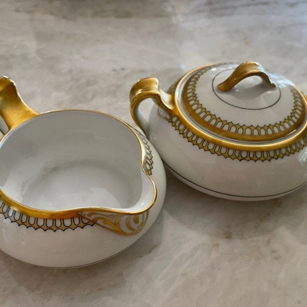 Haviland & Co. Limoges France Cream & Sugar set